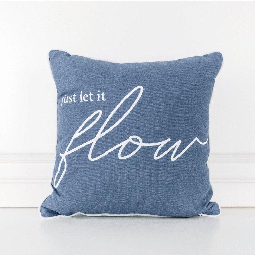 BNWT - Just Let it Flow Pillow by Adams & Co.
